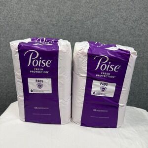 Poise Fresh Protection Pads Moderate Regular Level 4 66 Count 2 Pack 132 Total